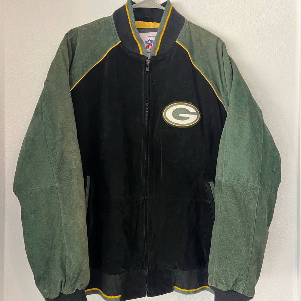 Green Bay Packers Suede Leather Jacket